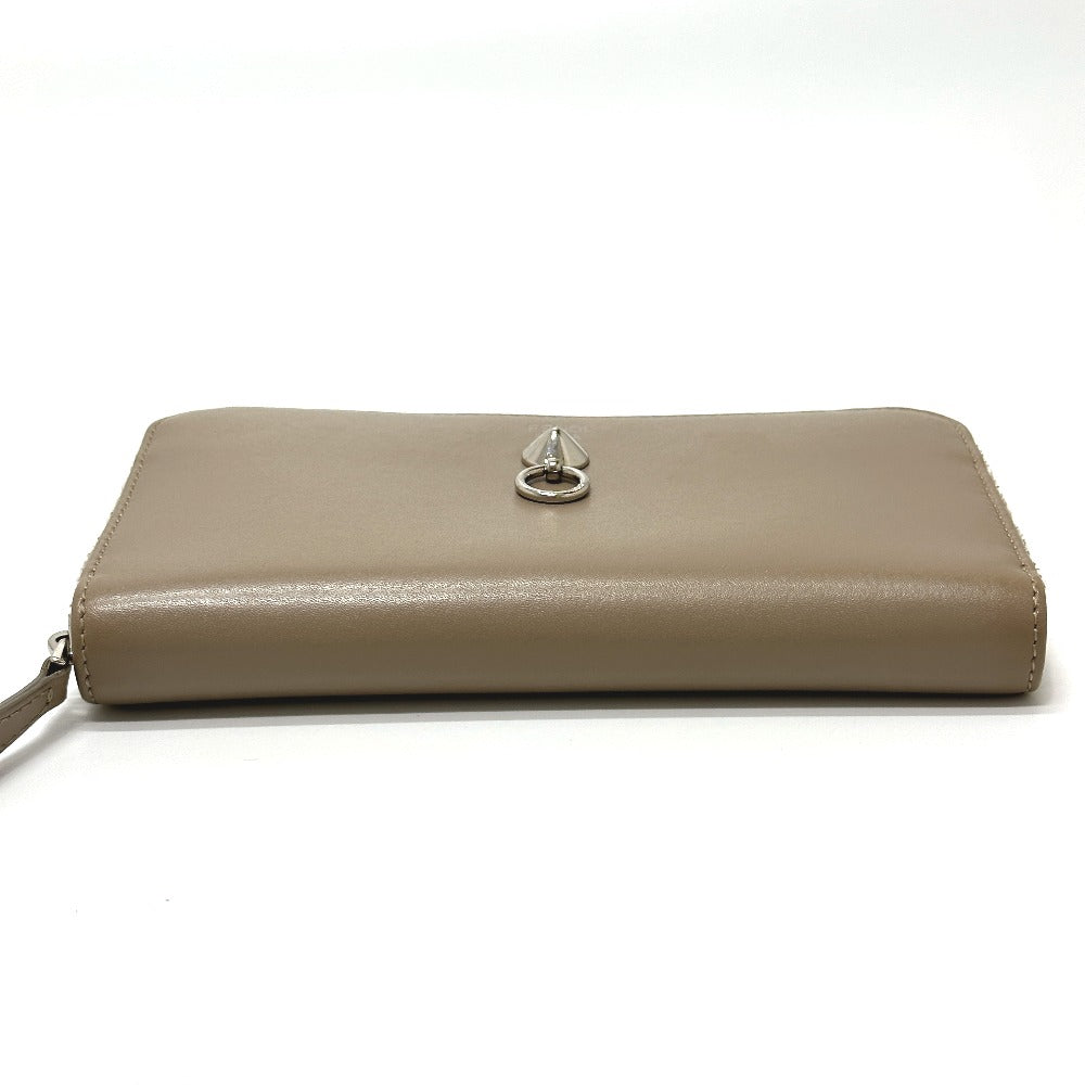 FENDI Long Wallet Purse 8M0299 leather beige By the way mens Used