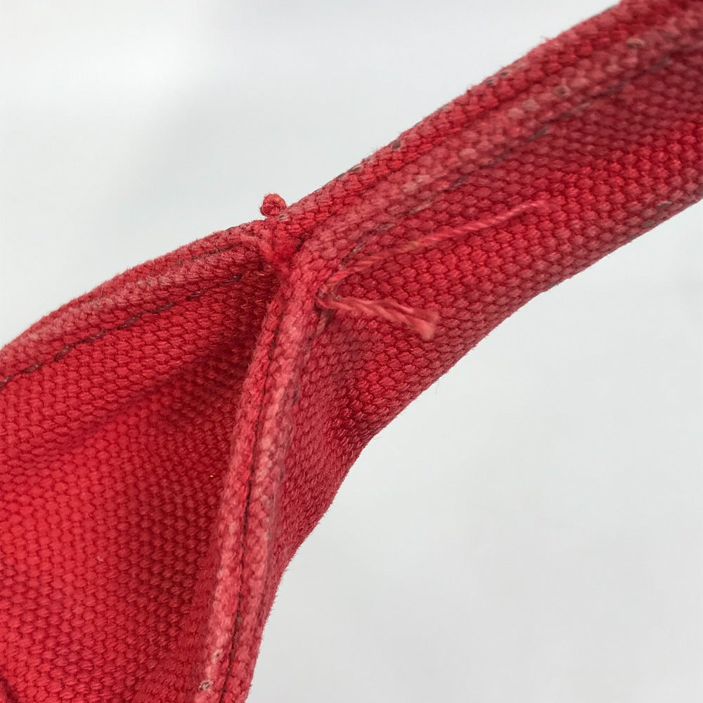 PRADA Tote Bag canvas Red Triangle logo plate Canapa GM Bijou