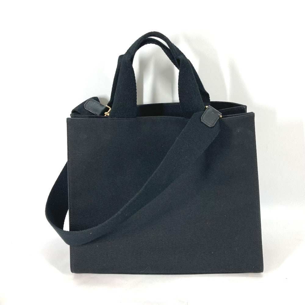 FENDI Shoulder Bag 8BH395 canvas black VERSACE collaboration FENDACE FENDACE Women Used