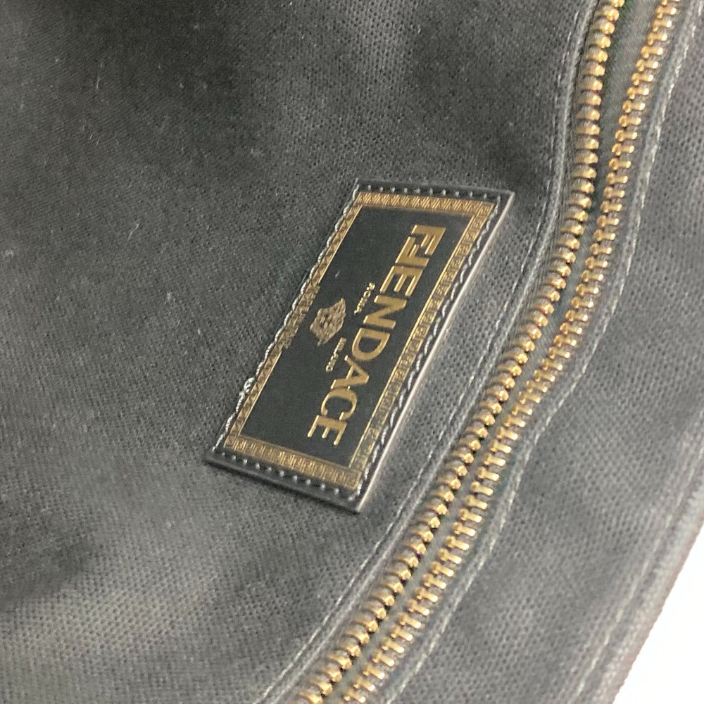 FENDI Shoulder Bag 8BH395 canvas black VERSACE collaboration FENDACE FENDACE Women Used