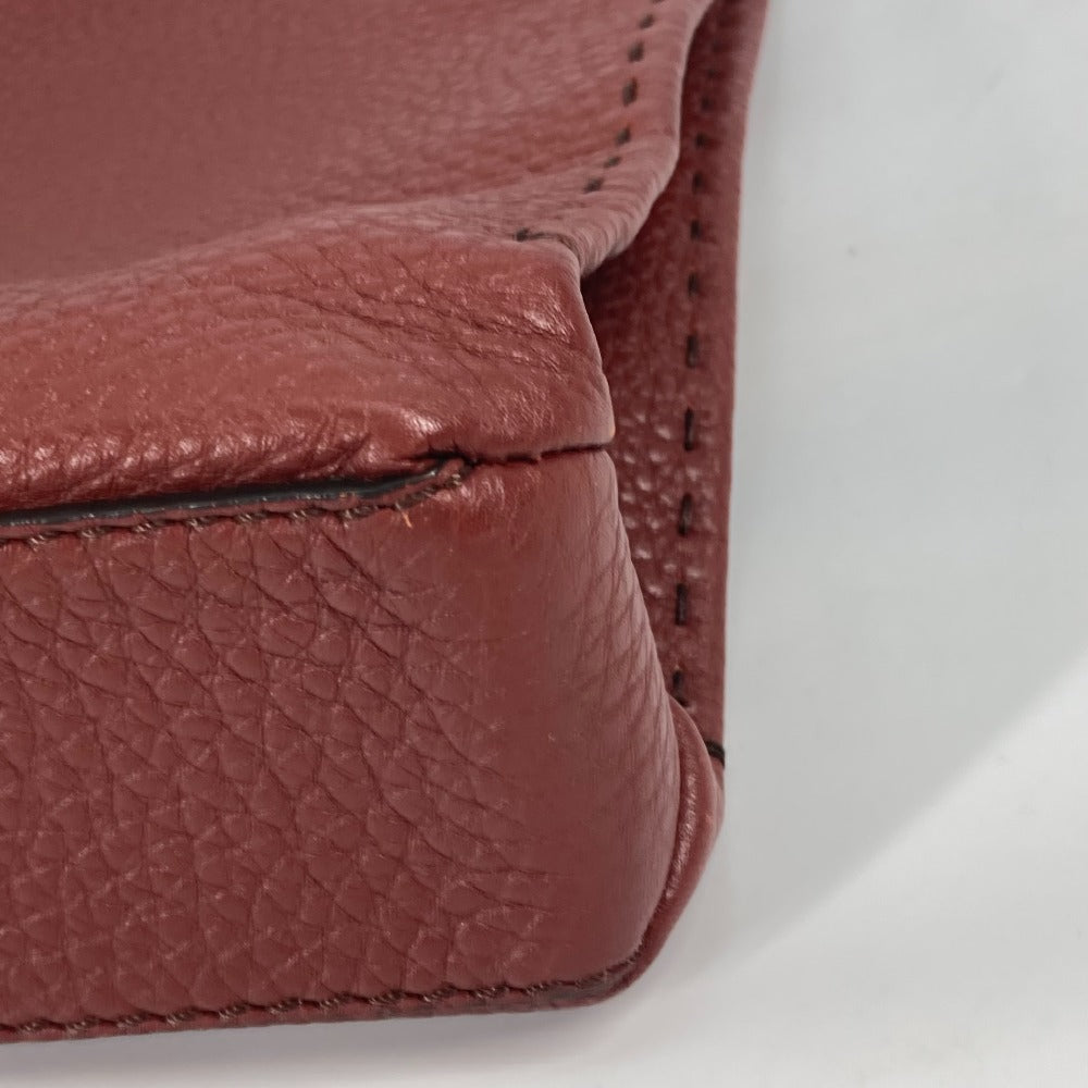 FENDI Business bag leather Brown Handbag Celeria mens Used