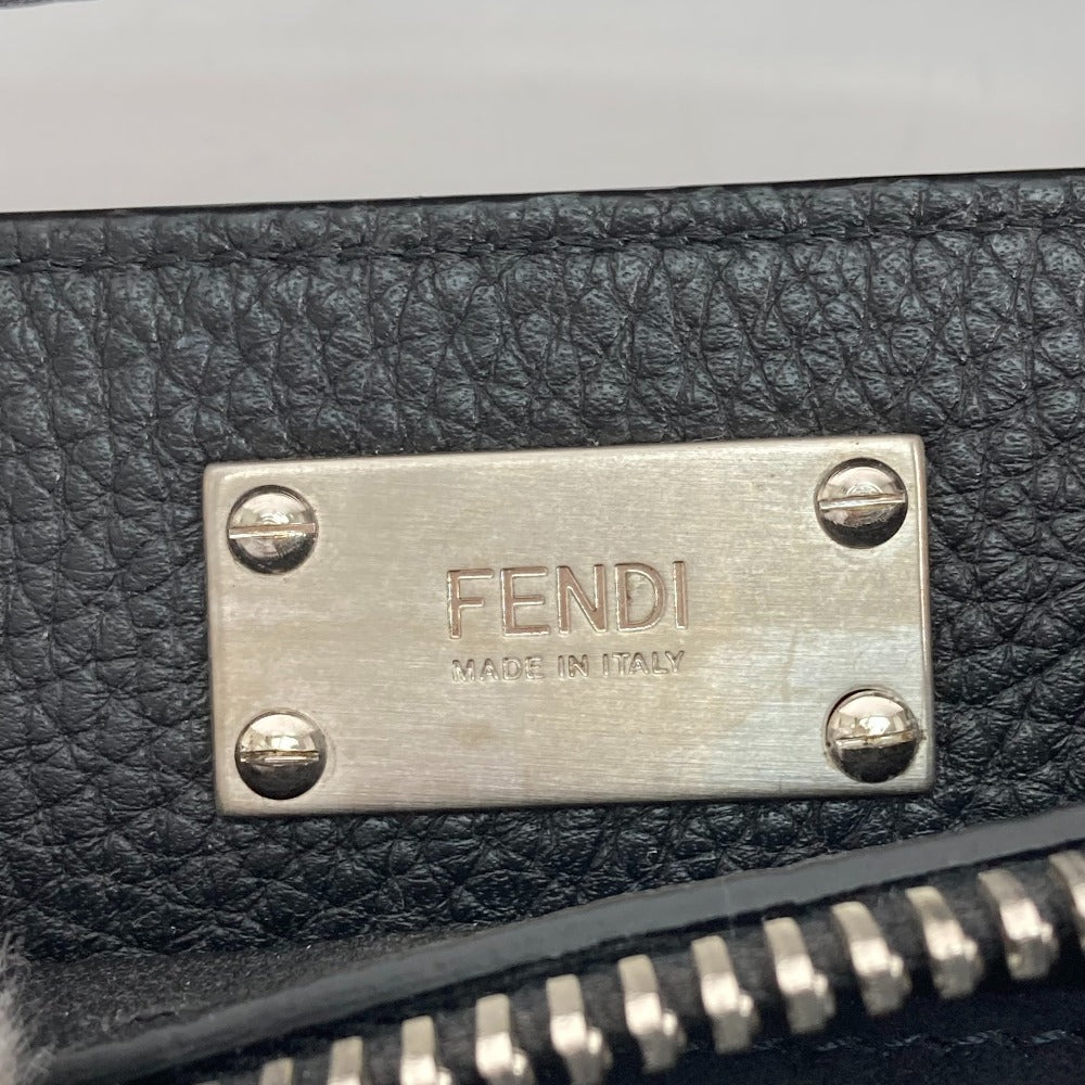 FENDI Handbag 7VA406 leather black Shoulder Bag Crossbody bag Selleria Peekaboo Iconic Fit mens Used