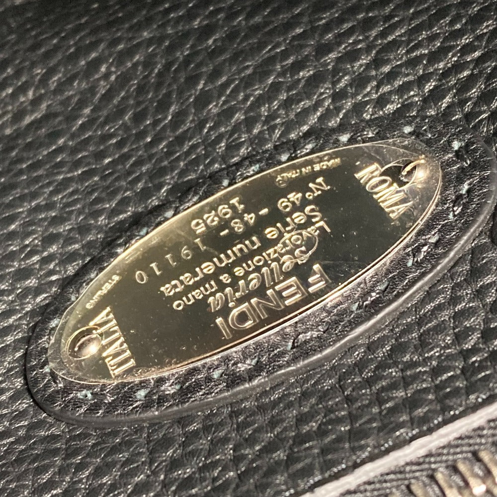 FENDI Handbag 7VA406 leather black Shoulder Bag Crossbody bag Selleria Peekaboo Iconic Fit mens Used