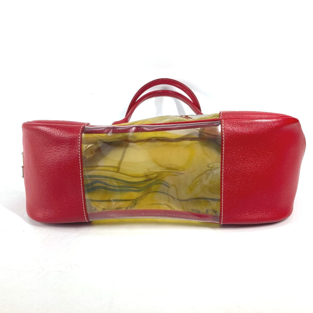PRADA Shoulder Bag Plastics, Leather Red Plastics Bags logo Women Used