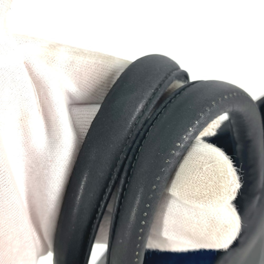 PRADA Shoulder Bag Nylon black check Bag Women Used