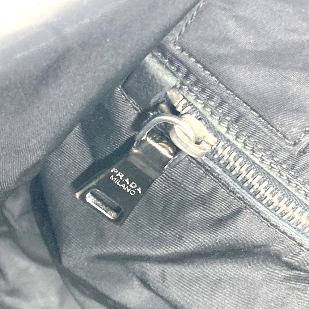 PRADA Shoulder Bag Nylon black check Bag Women Used