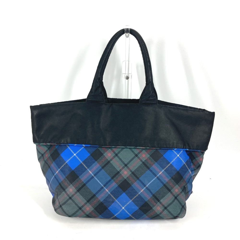 PRADA Shoulder Bag Nylon black check Bag Women Used