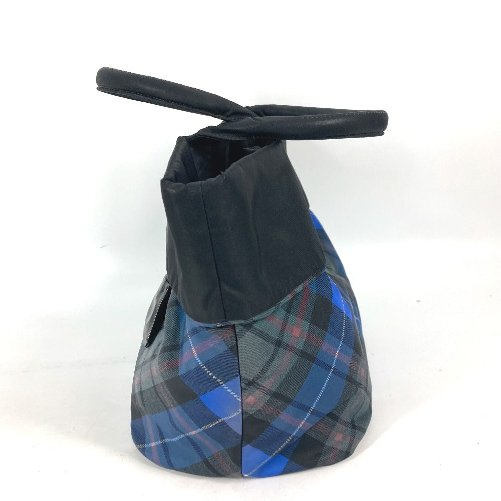 PRADA Shoulder Bag Nylon black check Bag Women Used