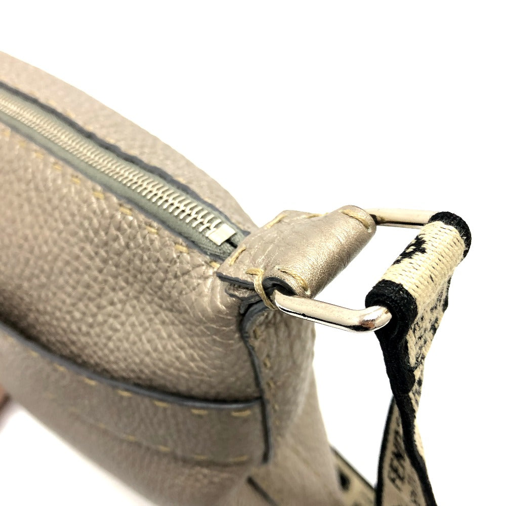 FENDI Shoulder Bag leather Metallic color Celeria Women Used