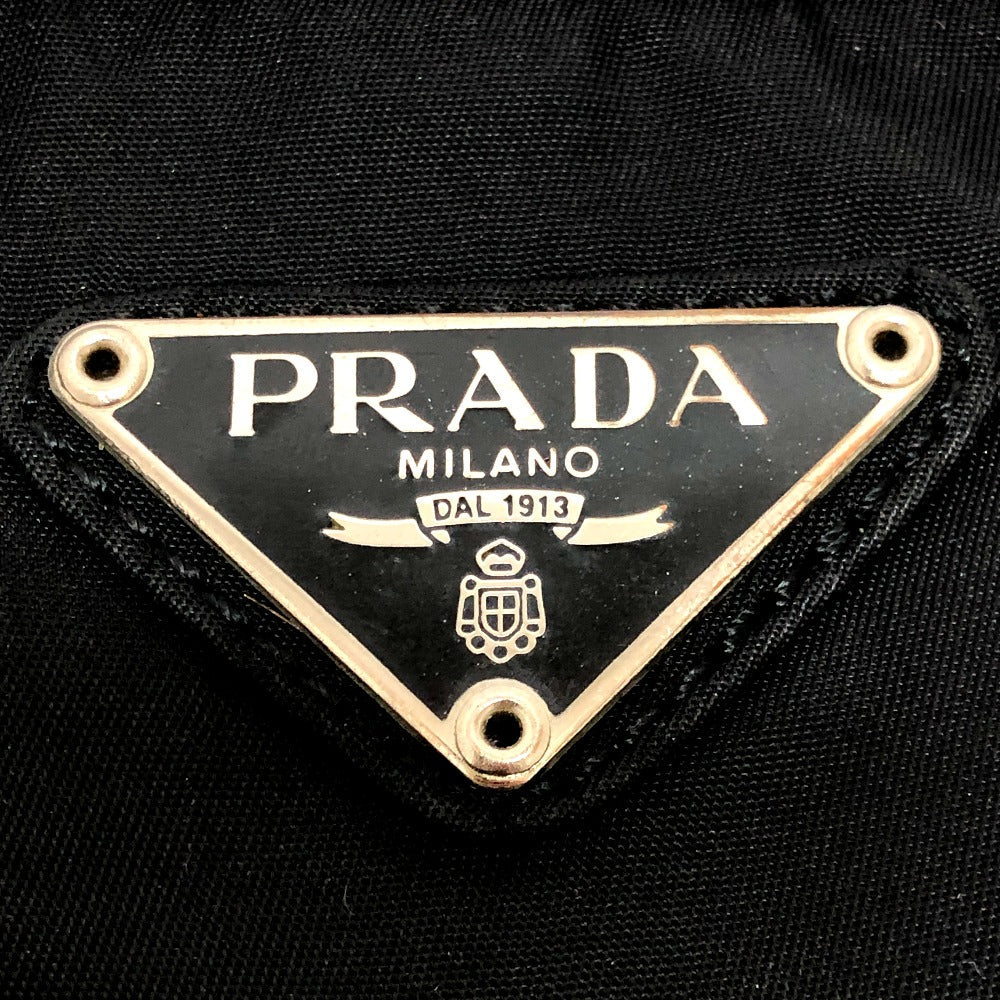 PRADA Shoulder Bag Nylon black Triangle logo Women Used