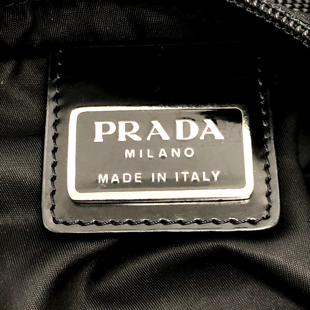 PRADA Shoulder Bag Nylon black Triangle logo Women Used