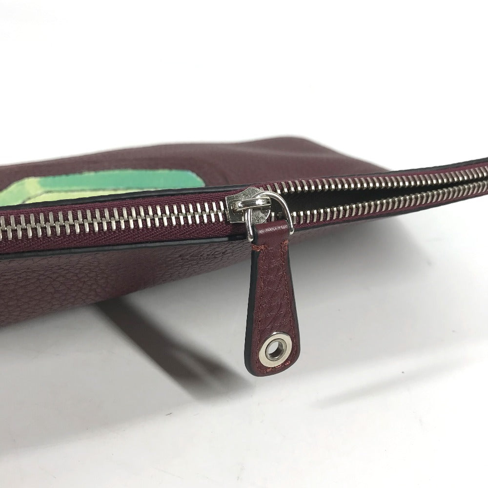 FENDI Clutch bag 7N0078 leather Brown type Pouch pouch Telephone Design mens Used