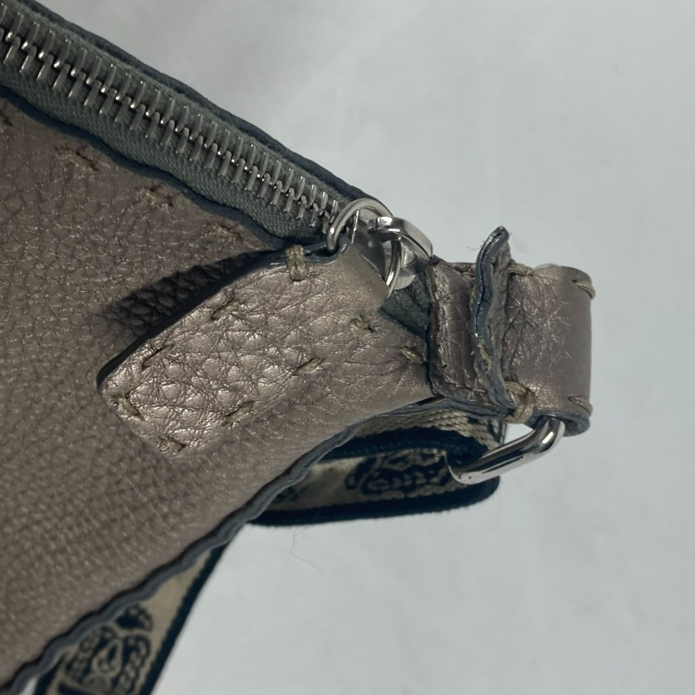 FENDI Shoulder Bag leather Beige type Celeria Women Used