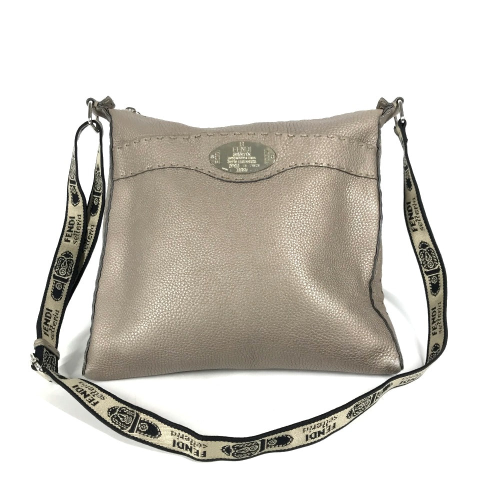 FENDI Shoulder Bag leather Beige type Celeria Women Used