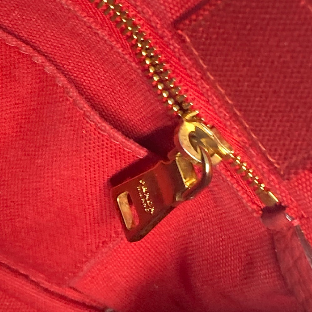 PRADA Tote Bag canvas Red With logo Canapa CANAPA MINI