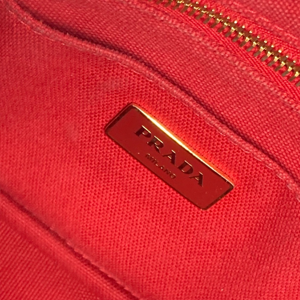 PRADA Tote Bag canvas Red With logo Canapa CANAPA MINI
