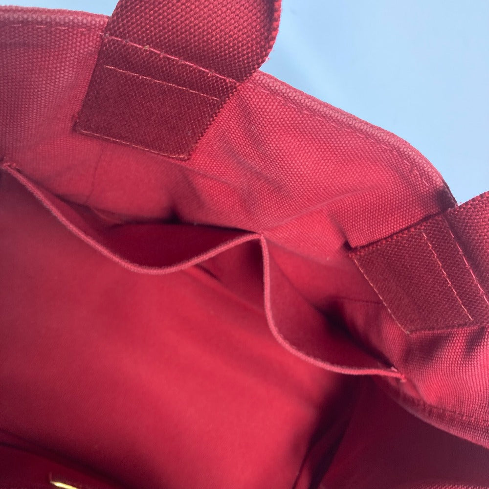 PRADA Tote Bag canvas Red With logo Canapa CANAPA MINI
