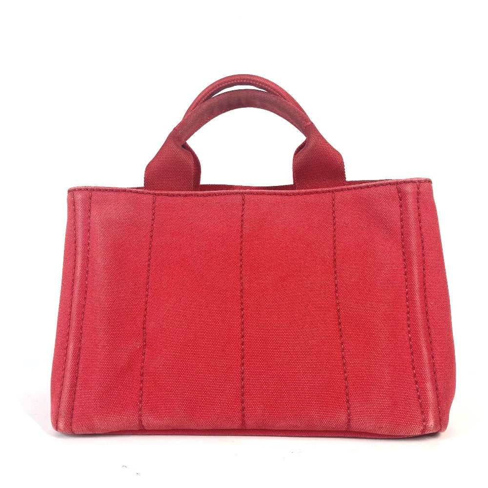 PRADA Tote Bag canvas Red With logo Canapa CANAPA MINI
