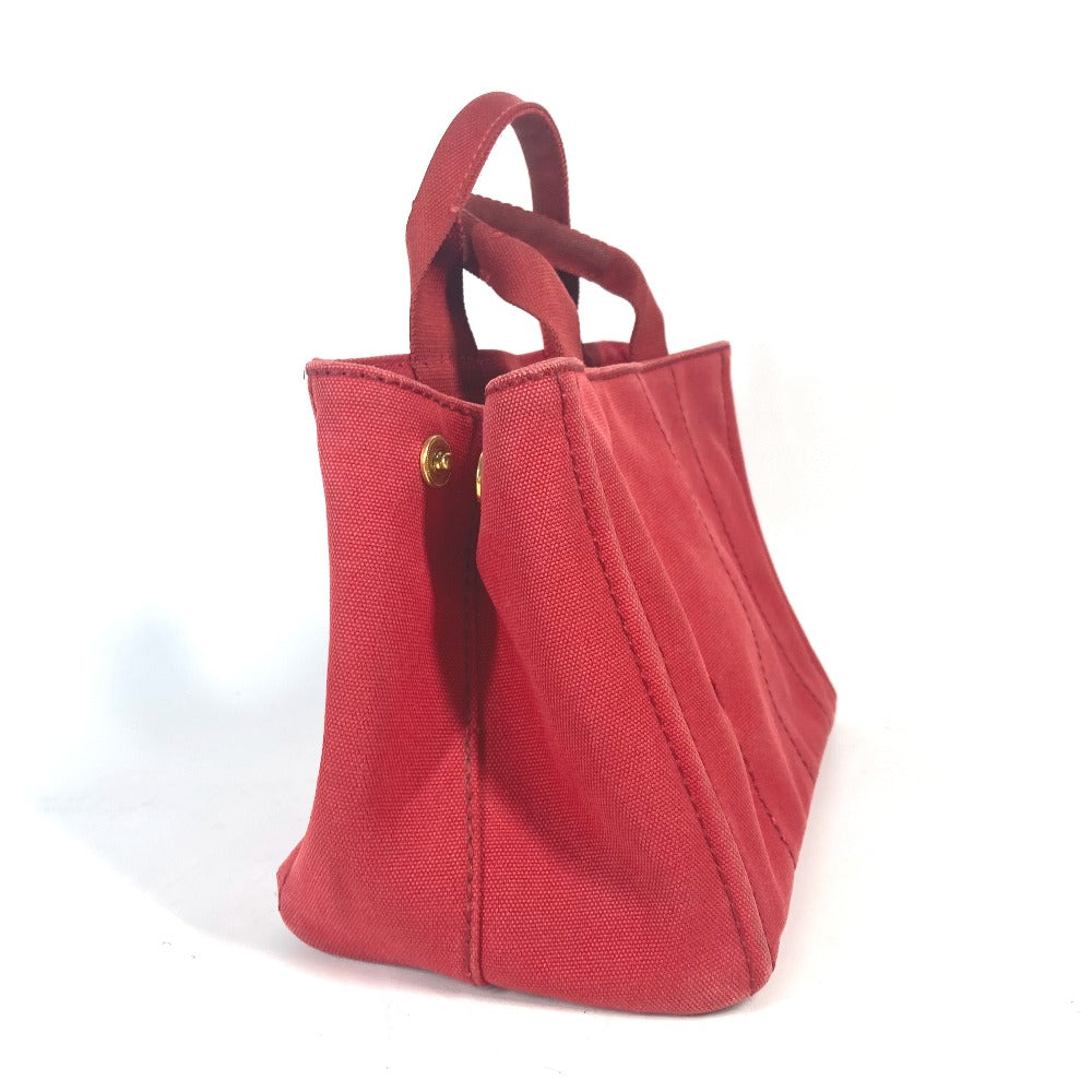 PRADA Tote Bag canvas Red With logo Canapa CANAPA MINI