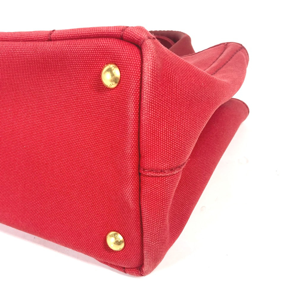 PRADA Tote Bag canvas Red With logo Canapa CANAPA MINI