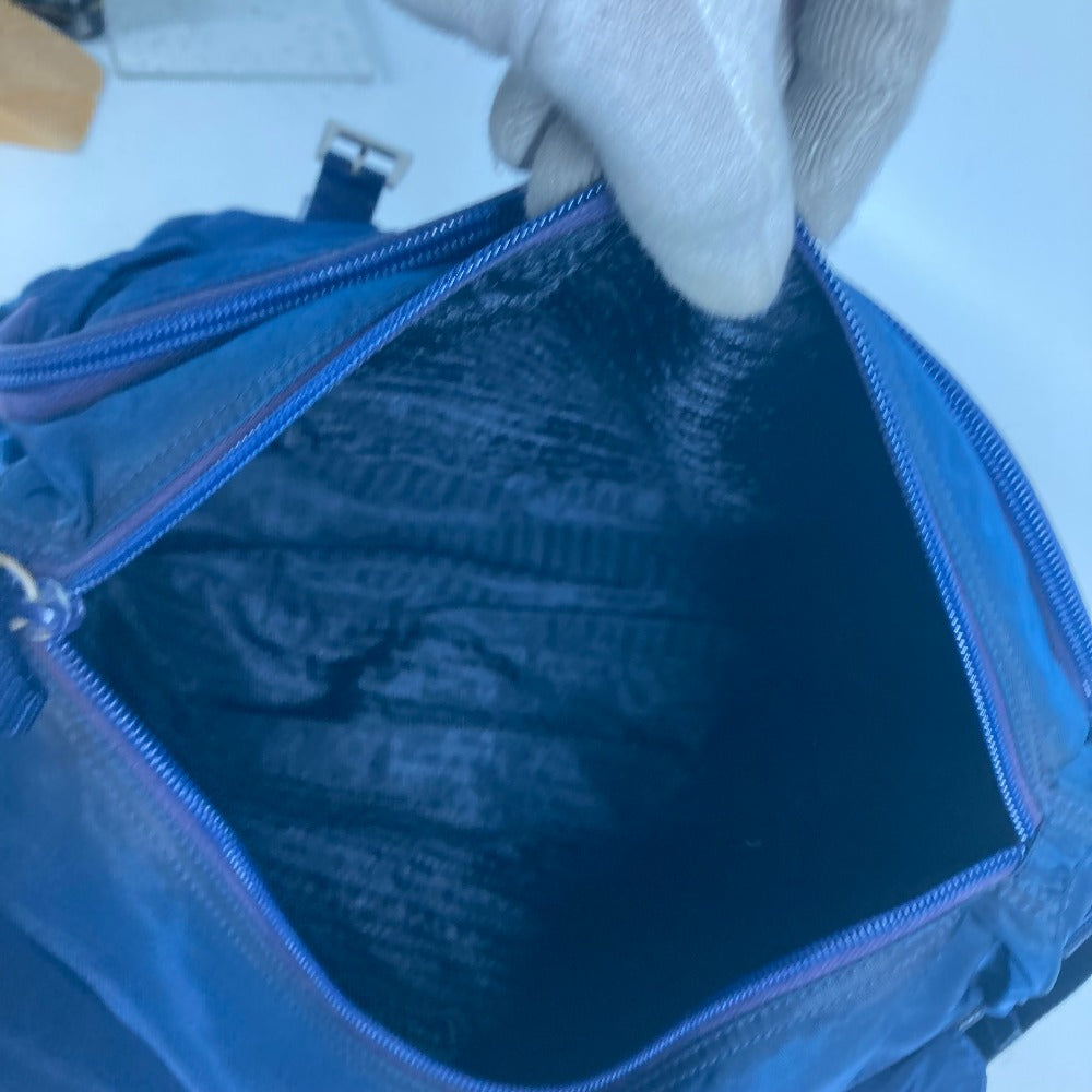 PRADA Shoulder Bag B1738 Nylon blue Triangle logo plate