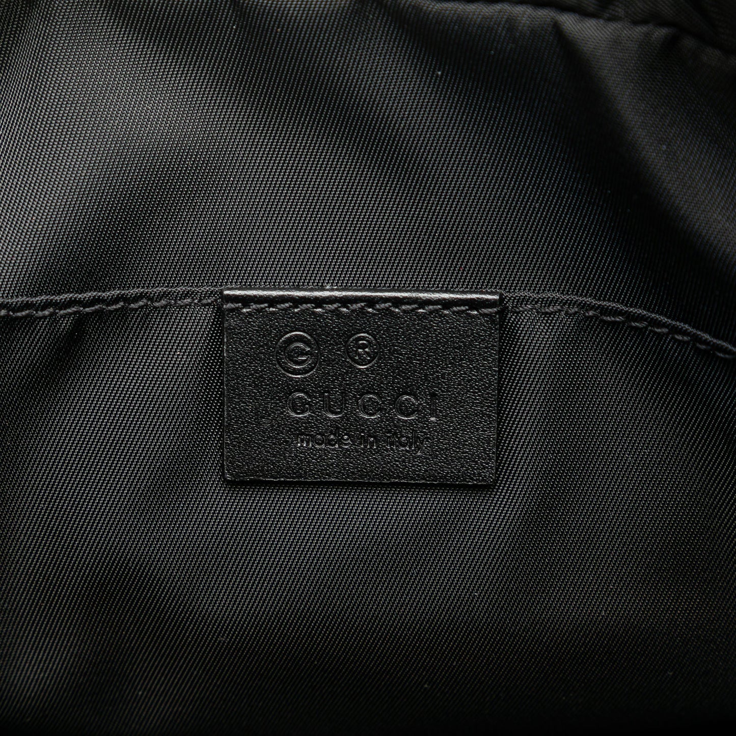 Black Gucci Techno Web Canvas Clutch