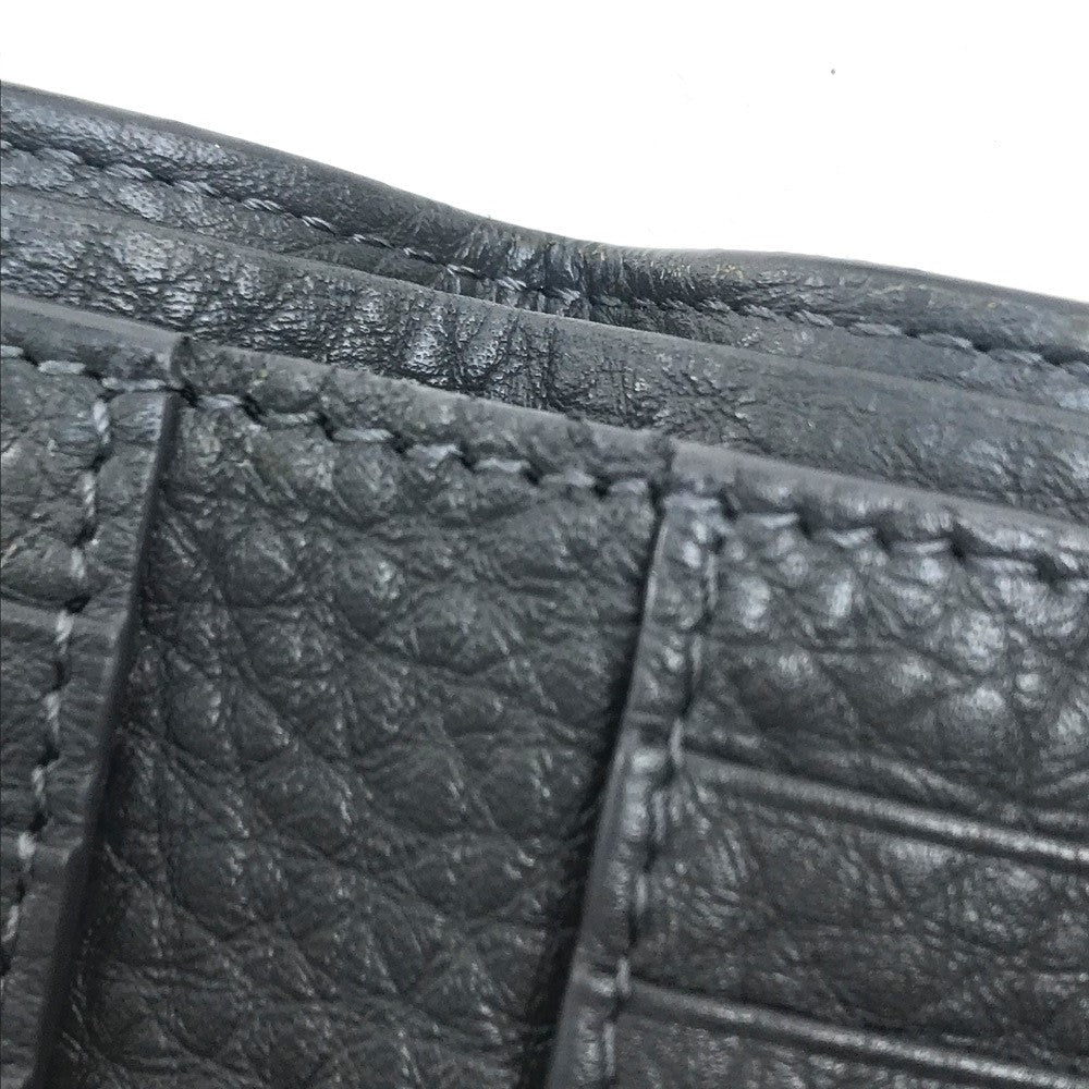FENDI Folded wallet 7M0169 A4NR Calf leather dark gray x white FF logo stamp mens Used