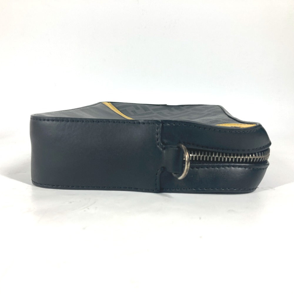 FENDI Clutch bag 7M0286 Leather / PVC black business bag Zucca logo
