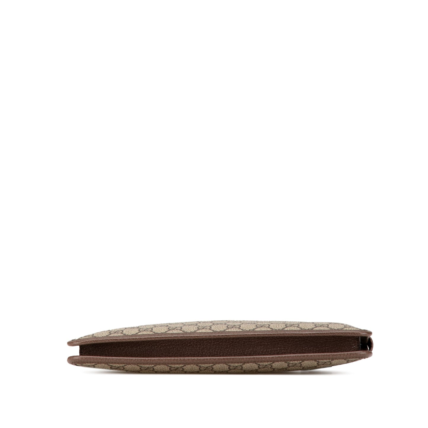 Brown Gucci GG Supreme Web Ophidia Clutch