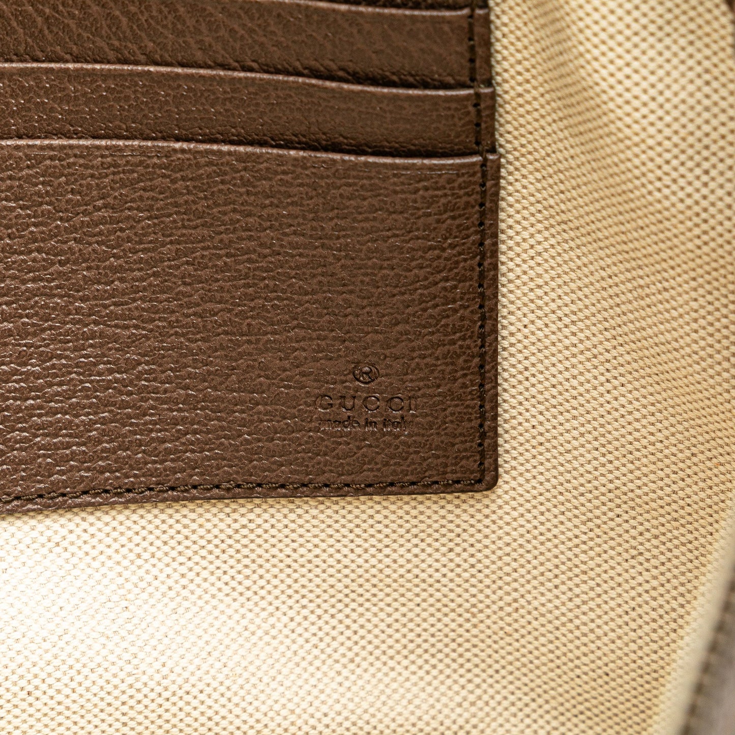 Brown Gucci GG Supreme Web Ophidia Clutch