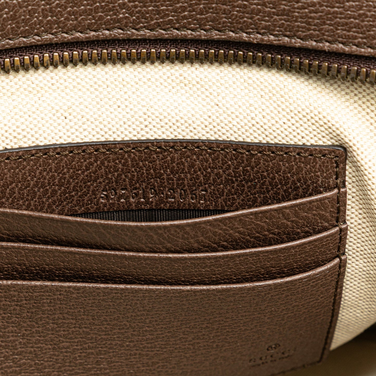 Brown Gucci GG Supreme Web Ophidia Clutch