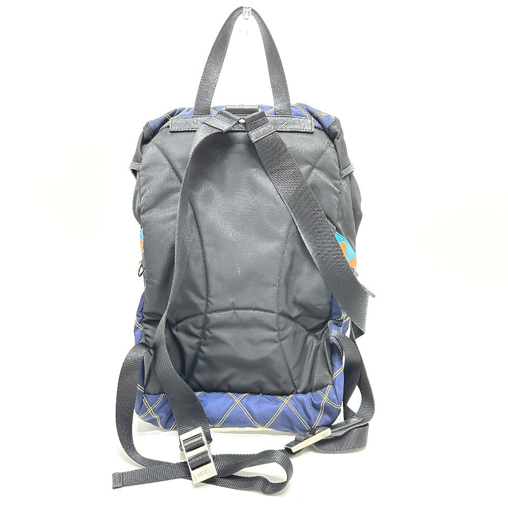 PRADA Backpack Nylon / leather multicolor Quilting Multi mens Used