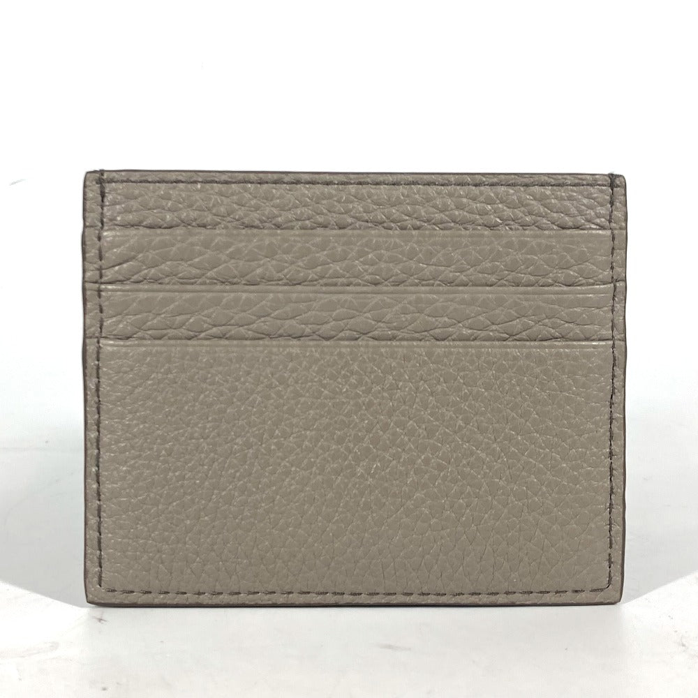 PRADA Card Case leather gray Triangle logo mens Used