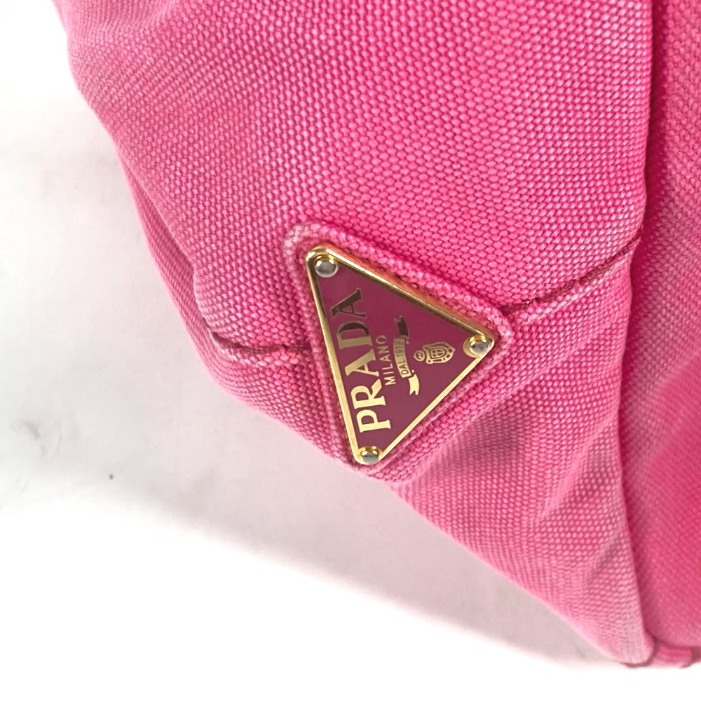PRADA Handbag canvas pink Canapa logo M