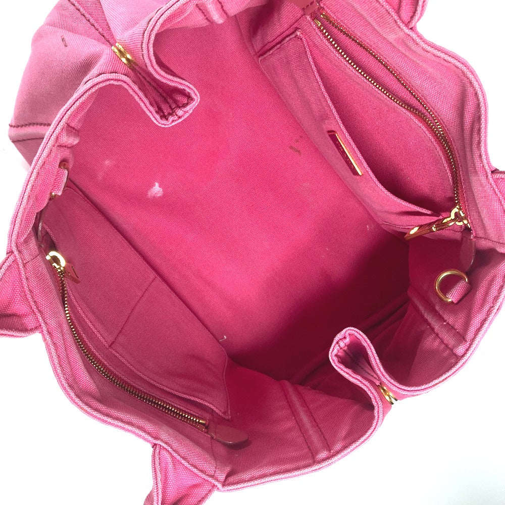 PRADA Handbag canvas pink Canapa logo M