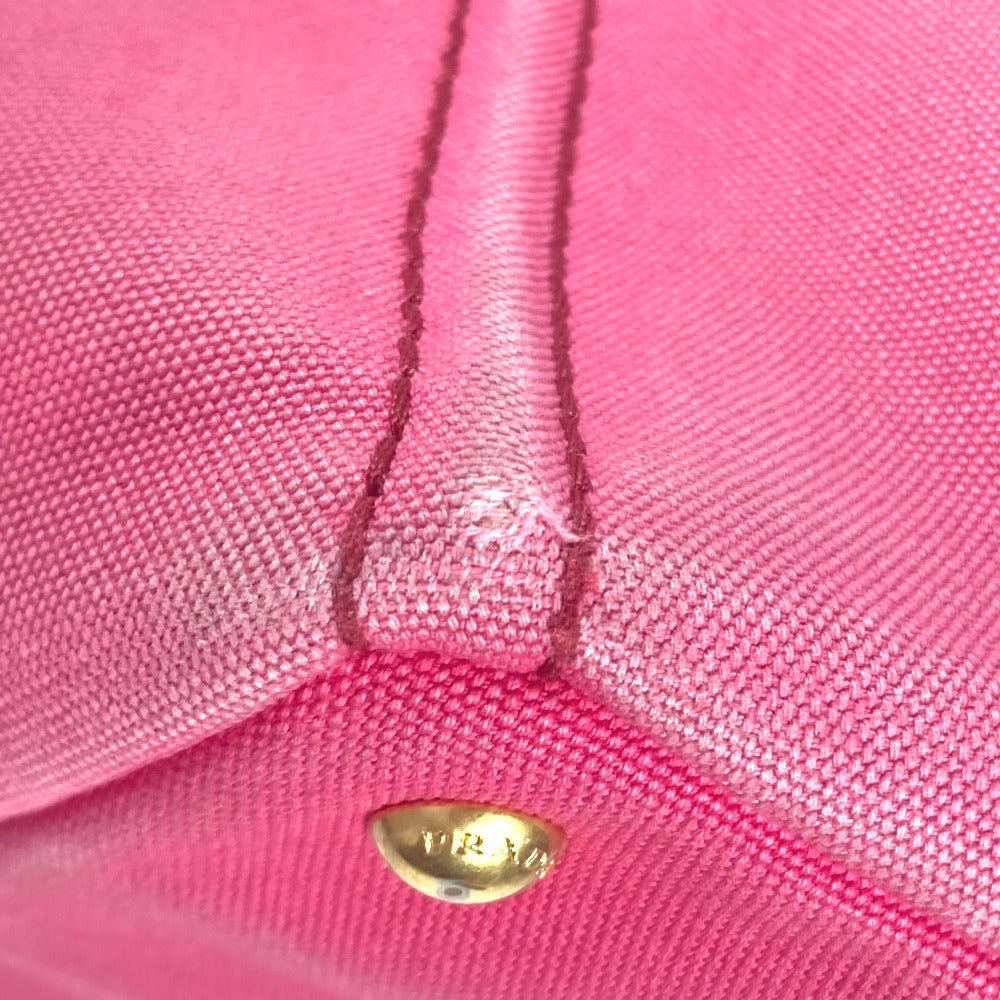 PRADA Handbag canvas pink Canapa logo M