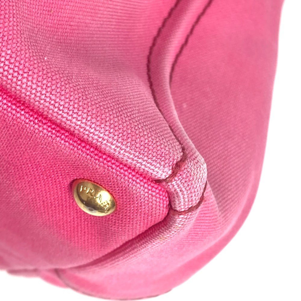 PRADA Handbag canvas pink Canapa logo M