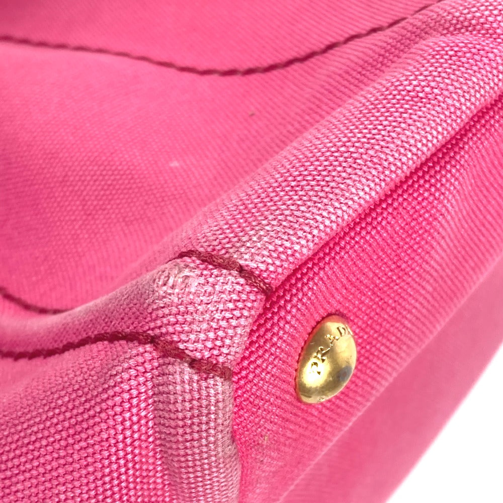 PRADA Handbag canvas pink Canapa logo M