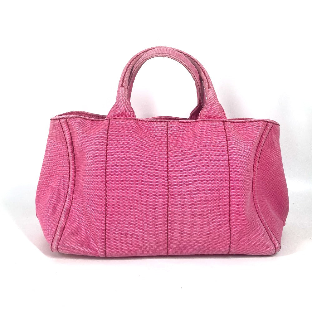 PRADA Handbag canvas pink Canapa logo M