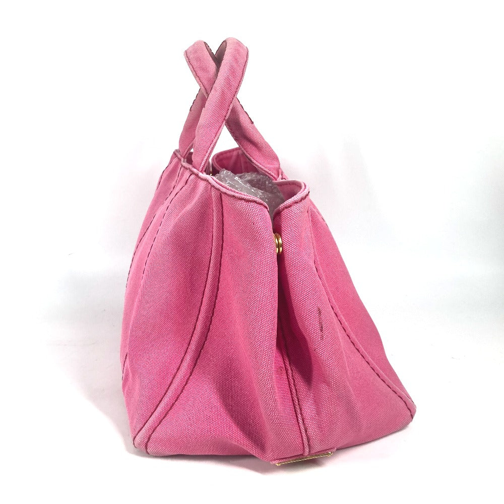 PRADA Handbag canvas pink Canapa logo M