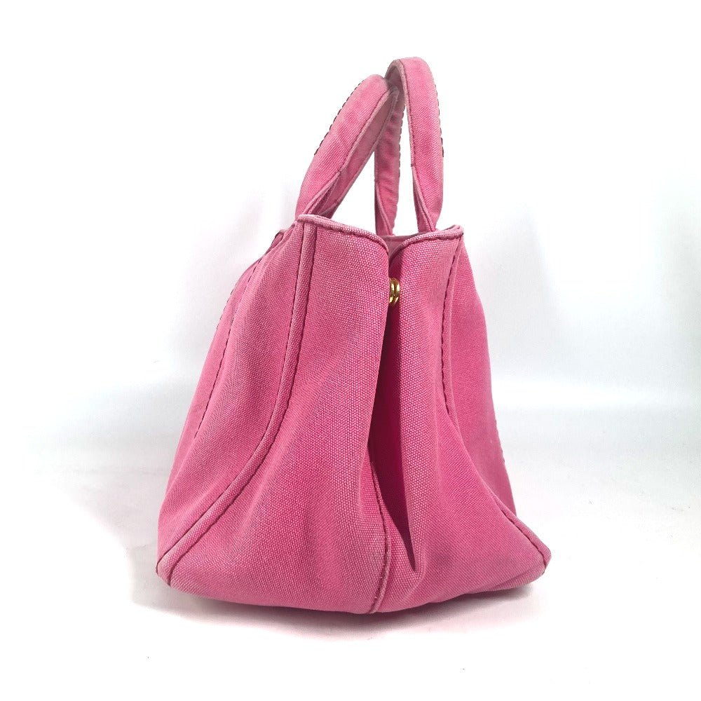 PRADA Handbag canvas pink Canapa logo M