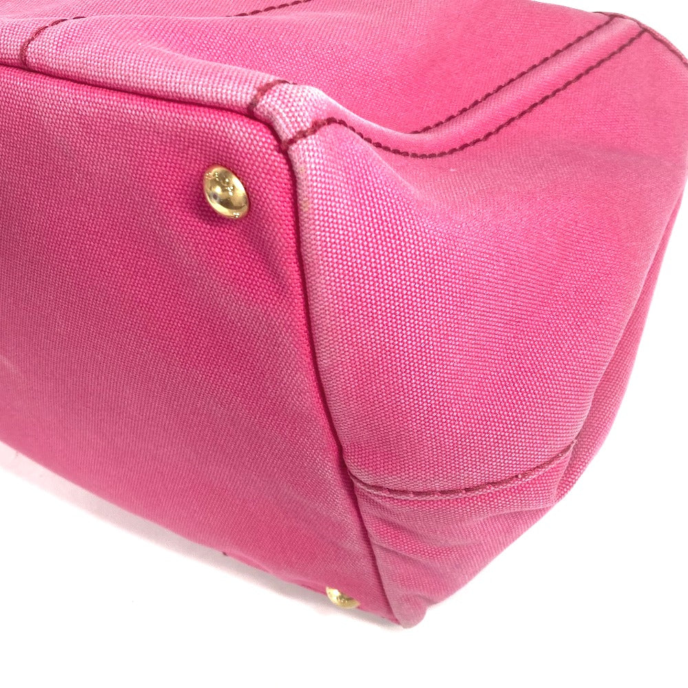 PRADA Handbag canvas pink Canapa logo M