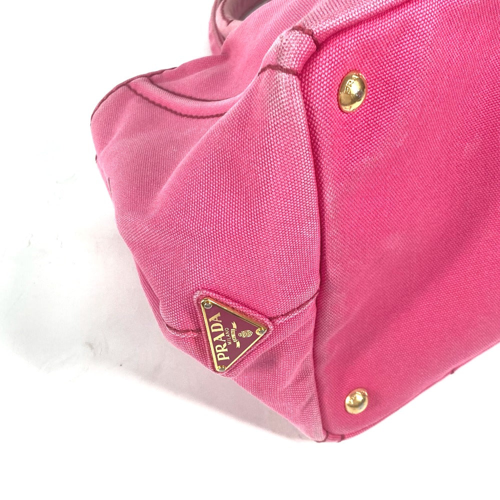 PRADA Handbag canvas pink Canapa logo M