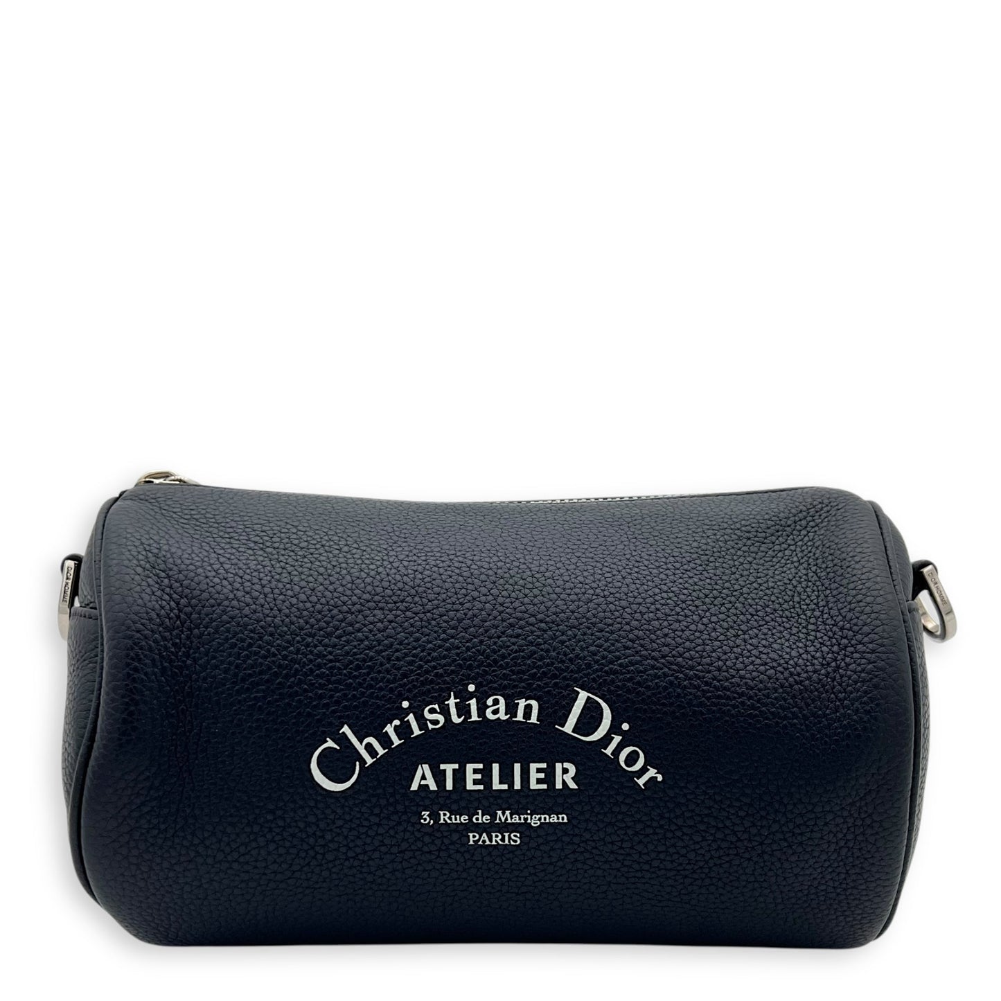Roller Crossbody Bag Blue in Calfskin, Silver hardware