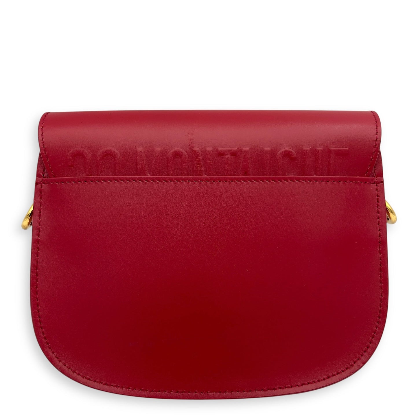 Bobby Small Red Shoulder Bag in Calfskin, Gold hardware