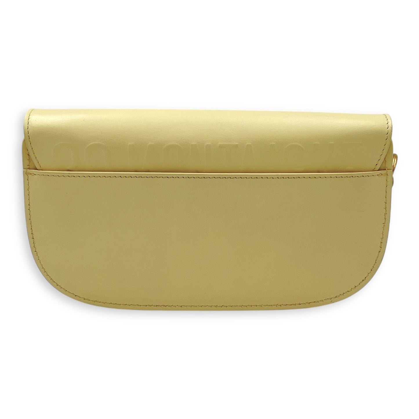 Bobby East West Yellow Crossbody Bag in Calfskin, Gold hardware