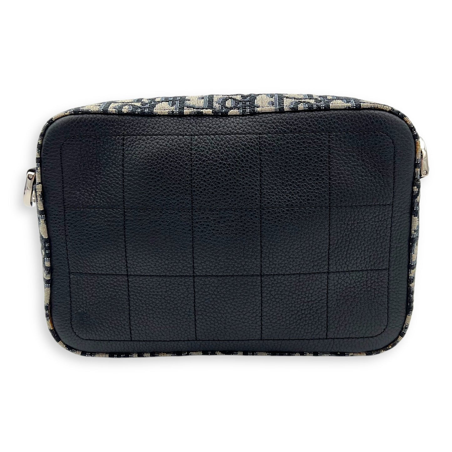 Safari Crossbody Bag Blue in Jacquard, Silver hardware