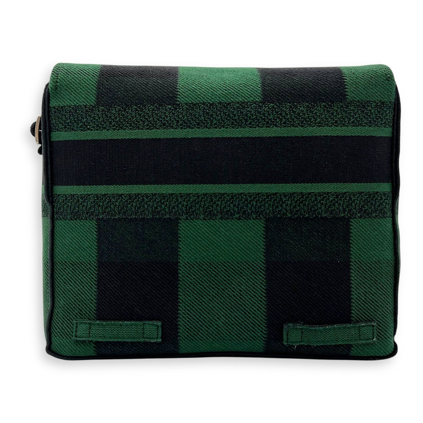 Camp Crossbody Bag Green in Canvas, Silver hardware