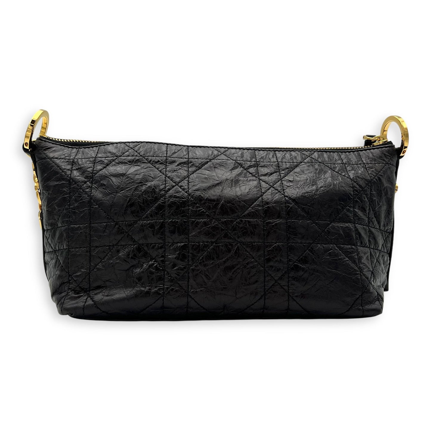 Hobostar Shoulder Bag Black in Calfskin, Gold hardware