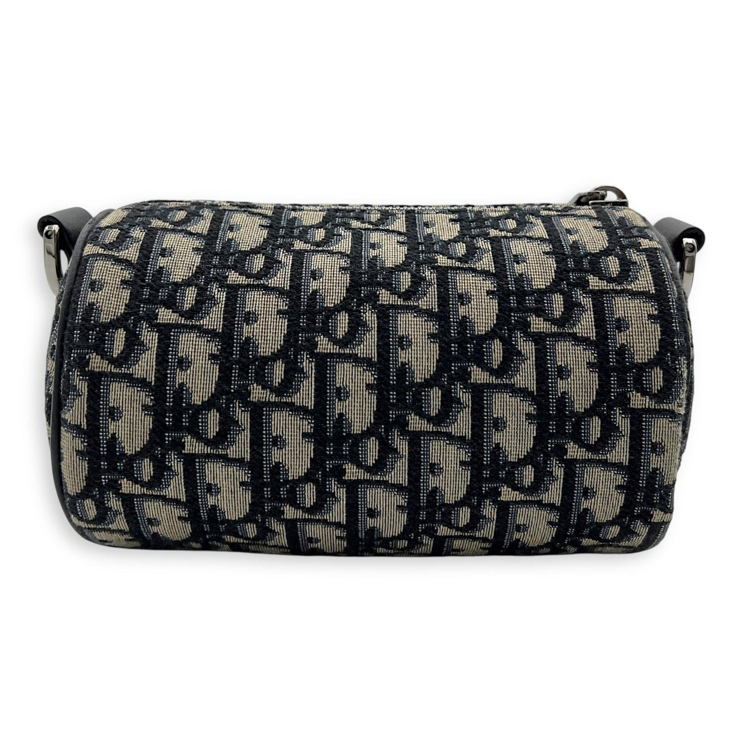Roller Crossbody Bag Blue in Jacquard, Silver hardware